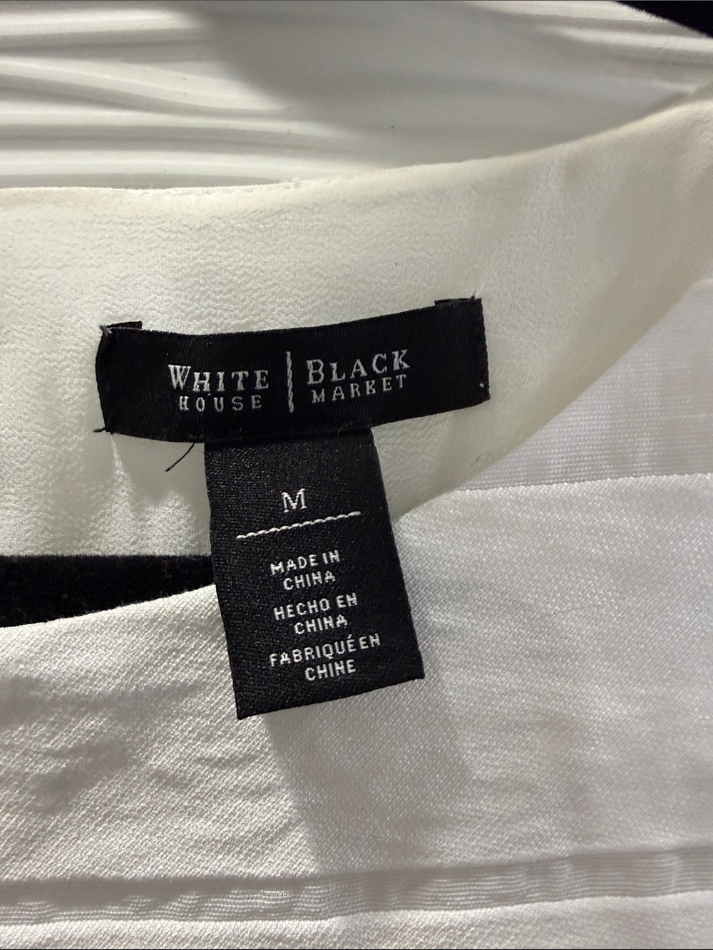 White House Black Market White Textured Sleeveless Top - Picture 2 of 3